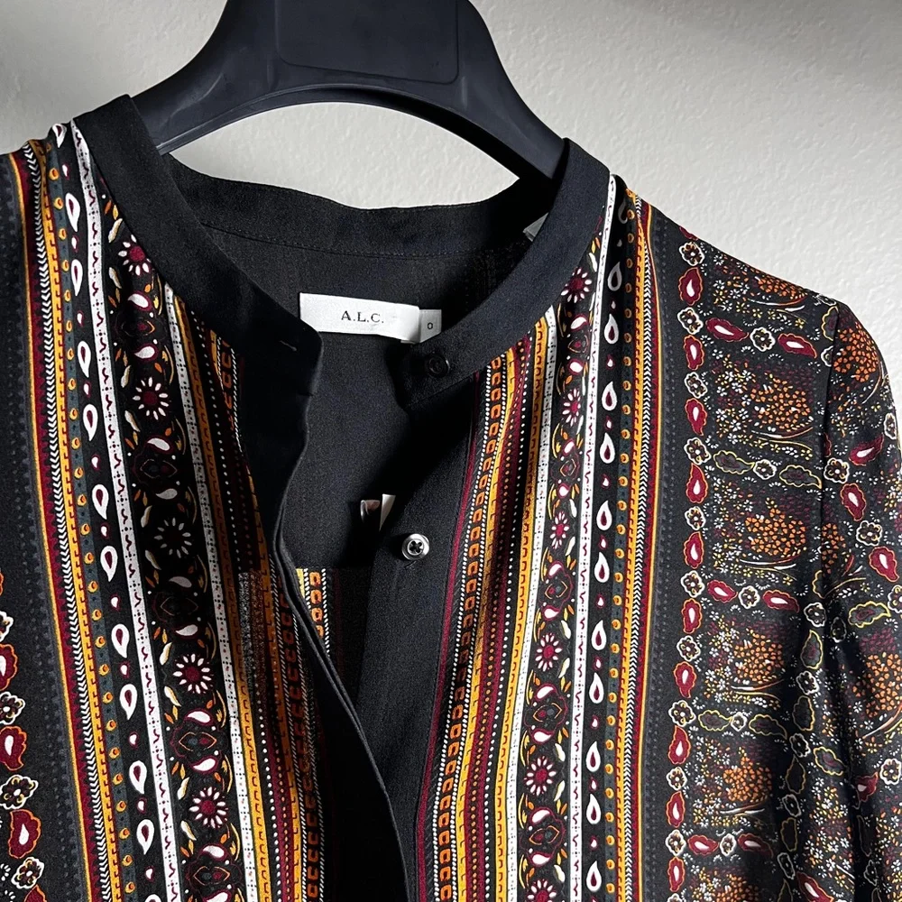 A.L.C. Multicolor Patterned Blouse - Picture 7 of 7